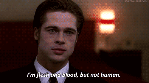 Image result for brad pitt as louis gif